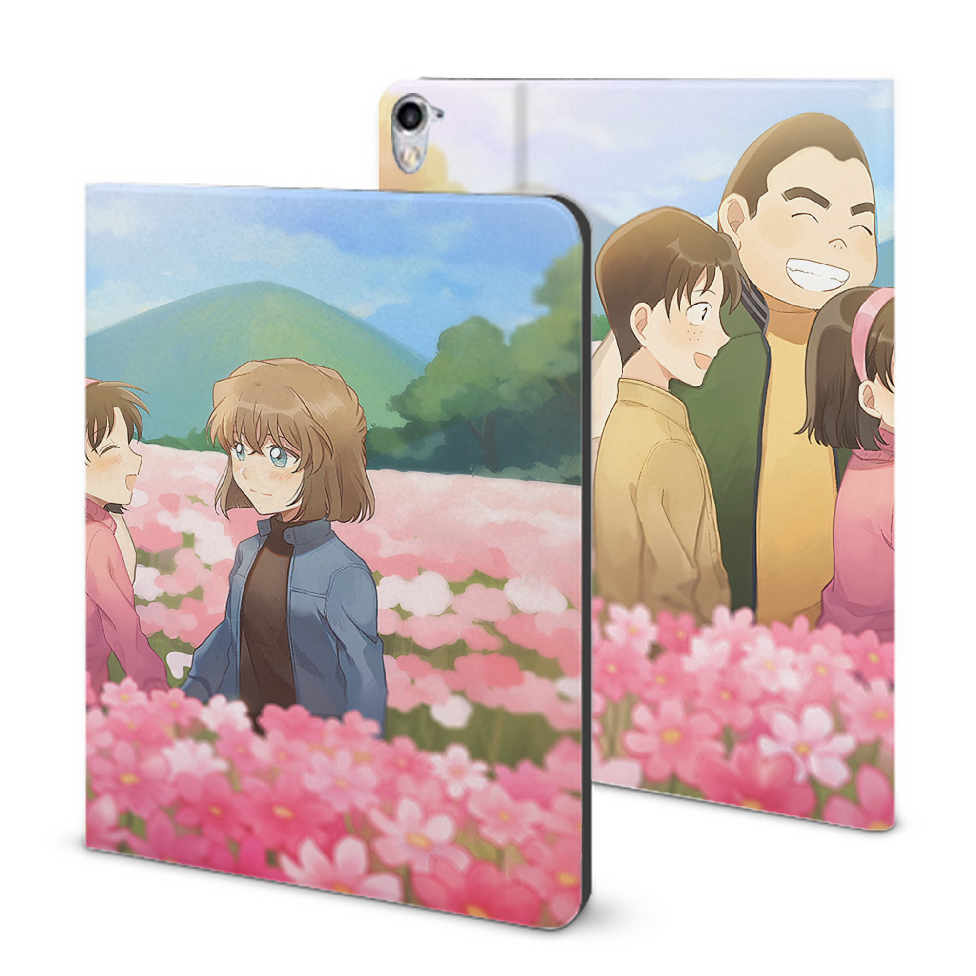 （画像用） 名探偵コナン Detective Conan IPad ケース ブック型 PUレザー TPU 耐衝撃 軽量 薄型 ペン収納なし 全面保護 IPad 各モデル対応